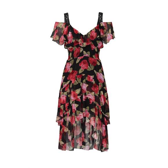 THE KOOPLES rosa off the shoulder dress in black - Picture 4 of 4